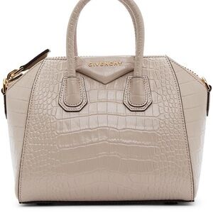 Givenchy antigona small beige croc